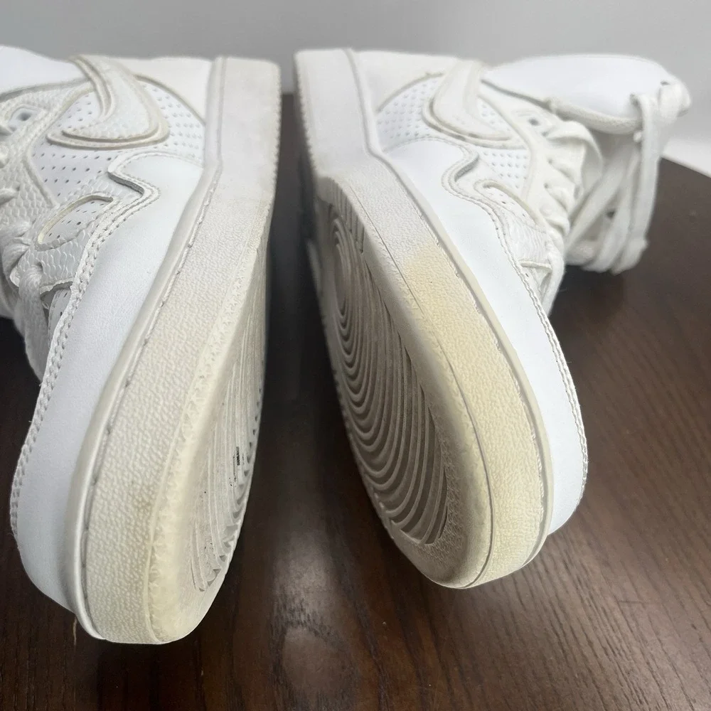 Nike Son of Force Mid Shoes‎ Women's 9 Triple White Athletic Sneakers 616303-115